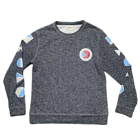 NWOT Brooklyn We Go Hard BWGH Bauhaus Speckled Black Gray Men Sweater Sz Large - Picture 1 of 10